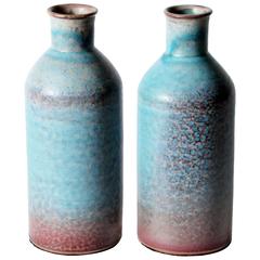 Mottled Ceramic Bottle Vase