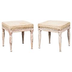 Pair of Stools Gustavian Period, Sweden 4