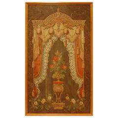 Mid-19th Century "Curtain Paper" Mounted and Framed 4