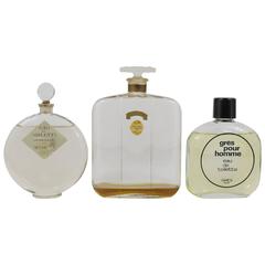 Vintage Three Decorative Oversized Promotional Perfume Bottles, Grès, Worth