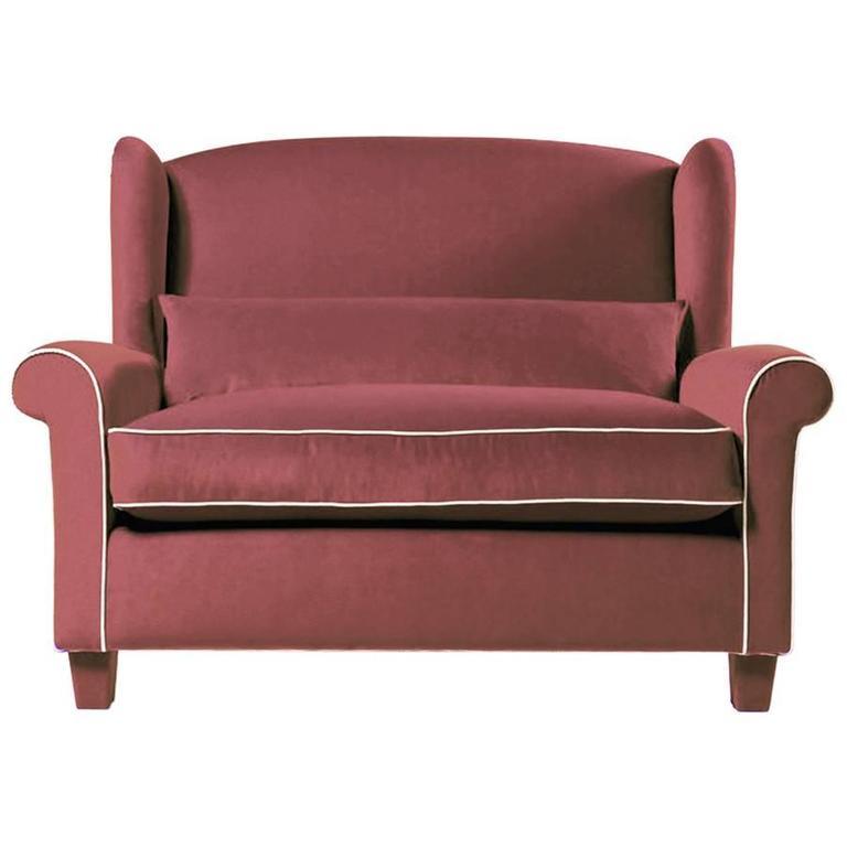 Alexander Velvet LoveSeat Designed by Gianni G. Pellini for Spazio