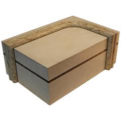 Maitland Smith Tessellated Stone and Brass Box 2