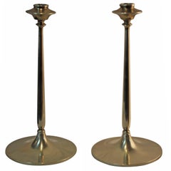 1950s Bradley and Hubbard Brass Candle Holders 