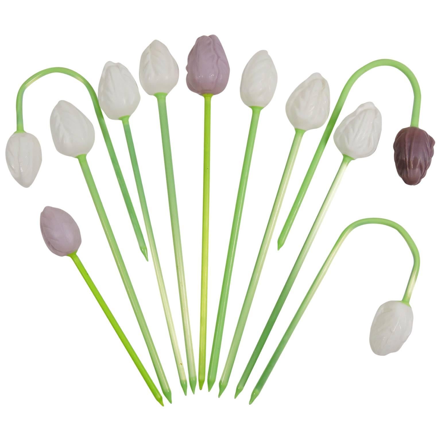 Rare German Glass Tulips, circa 1920