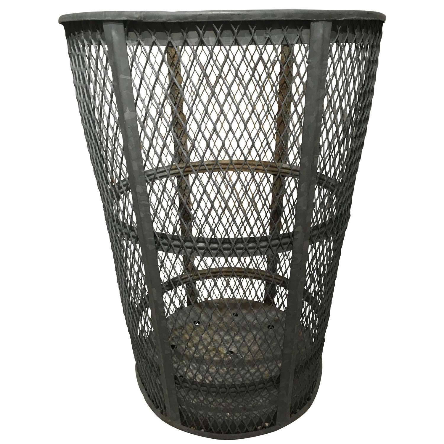 Large Industrial Trash Can at 1stdibs