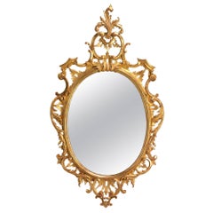 Ovaler Spiegel im Stil von Thomas Chippendale
