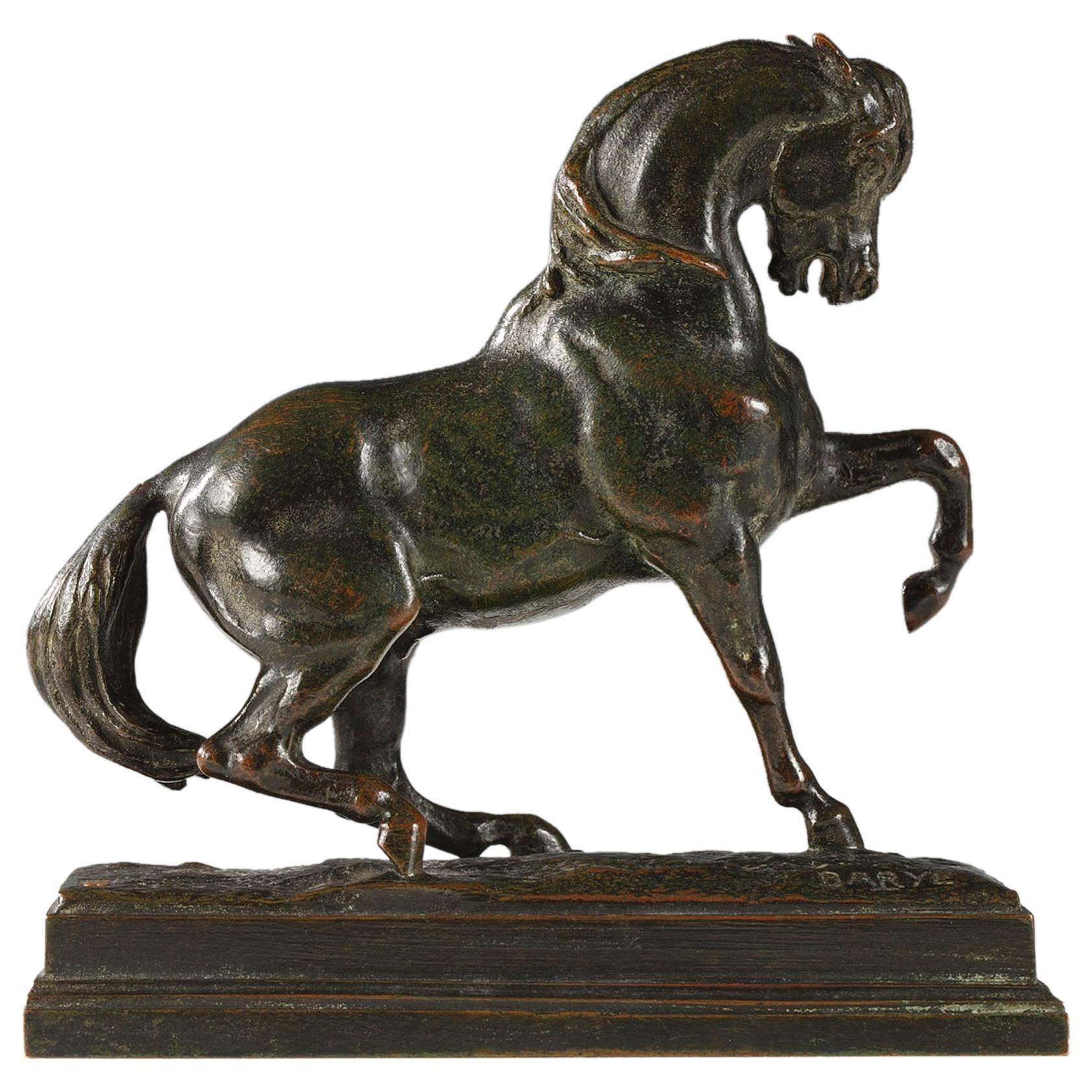 "Cheval Turc n°3, " Signed Barye and F. Barbedienne Fondeur, 19th Century For Sale