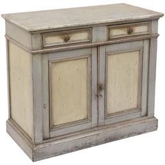Antique French Painted Sideboard with Marble Top, circa 1880