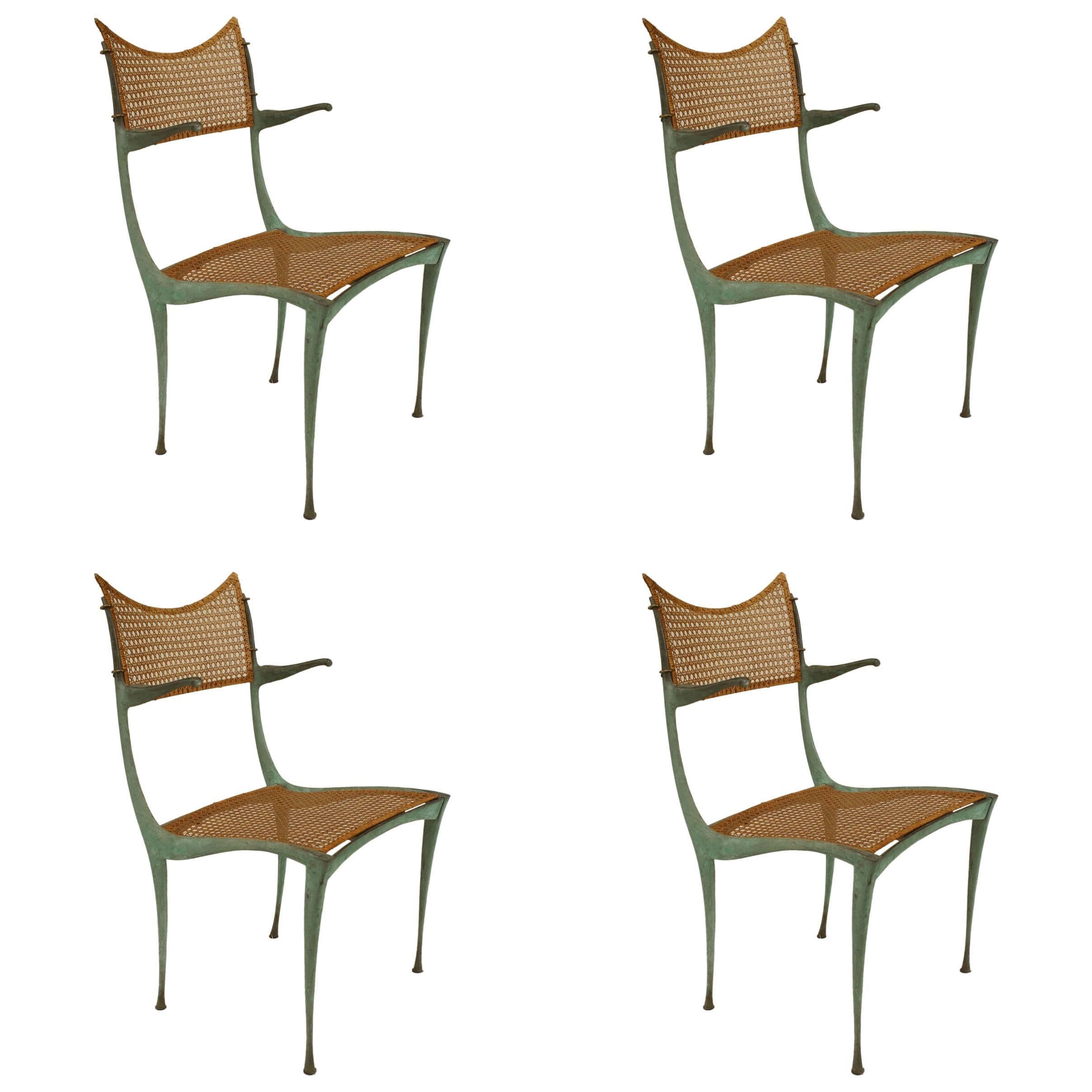 Set of Four 1950s American "Gazelle" Chairs by Dan Johnson