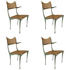 Set of Four 1950s American "Gazelle" Chairs by Dan Johnson