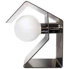 Mid-Century Black Lucite Table Lamp