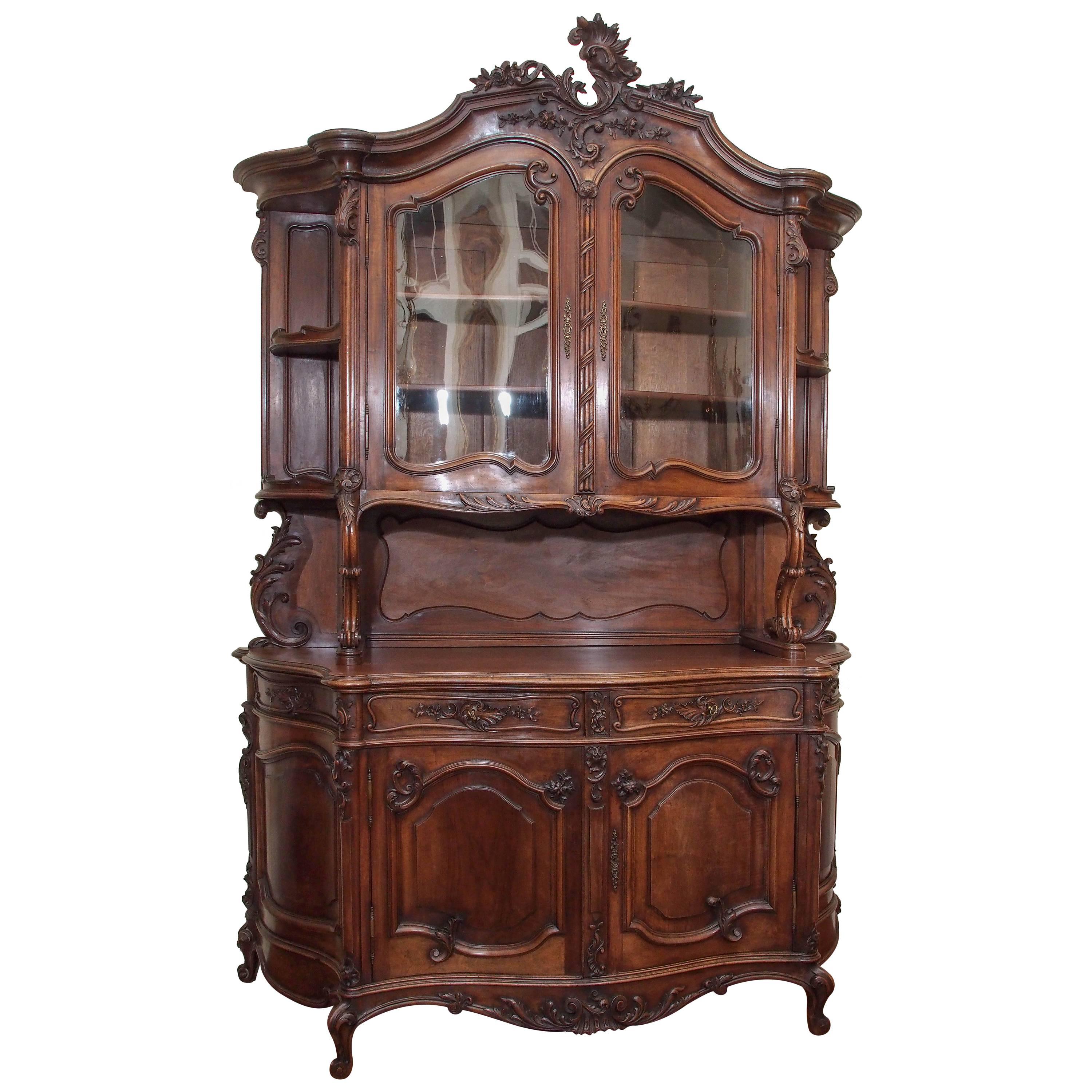 Antique French Walnut Buffet, circa 1860-1880