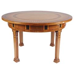 Swedish Grace Parquetry and Marquetry Center Table, circa 1930
