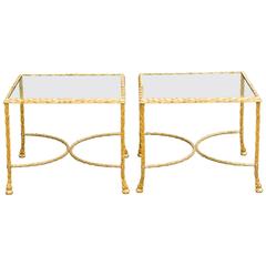 Elegant Gilt Bronze Side Tables by Maison Bagues
