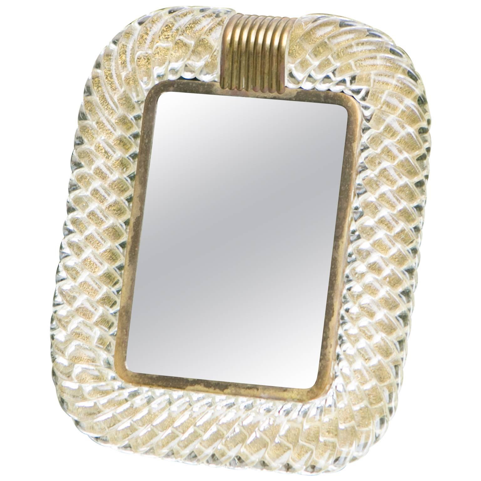 Seguso Vanity Mirror or Picture Frame, Murano