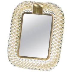 Seguso Vanity Mirror or Picture Frame, Murano