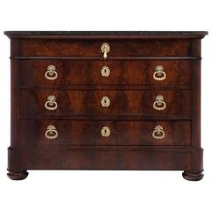 French Empire Period Marble-Top Chest of Drawers
