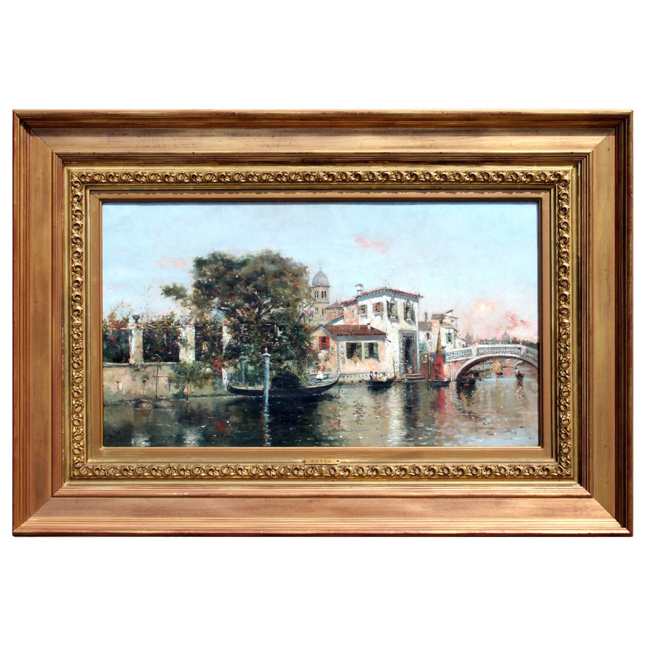 Painting of Venice by Antonio Maria de Reyna Manescau For Sale