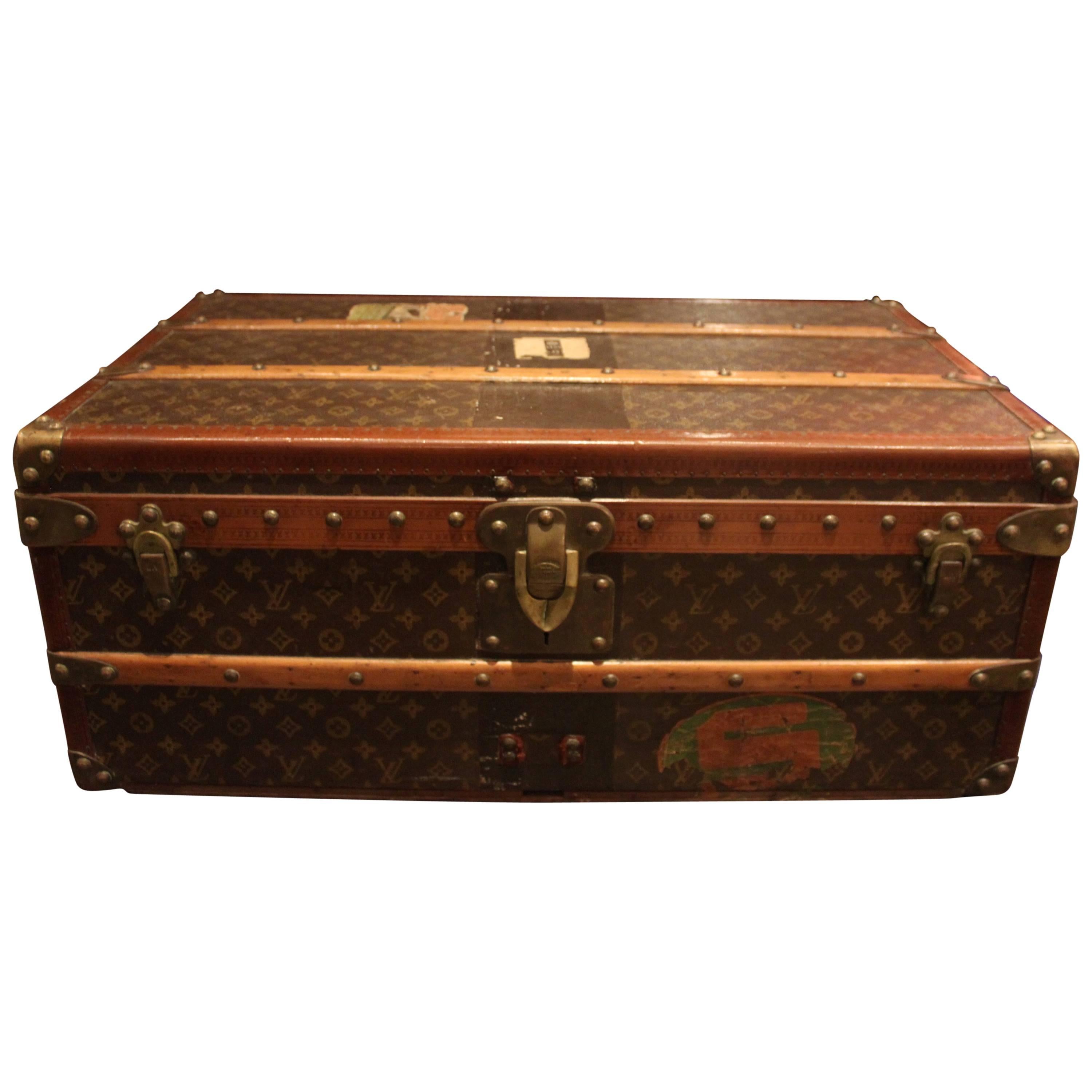 Vintage Louis Vuitton Steamer Trunk For Sale