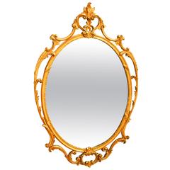 George III Oval Giltwood Mirror