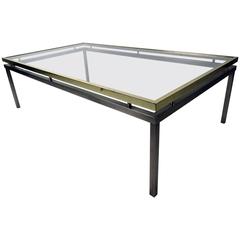 Midcentury Brass and Chrome Coffee Table by Mastercraft 9