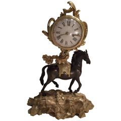 Antique Rare French 18th Century Horse Clock, Paris, circa 1760-1770