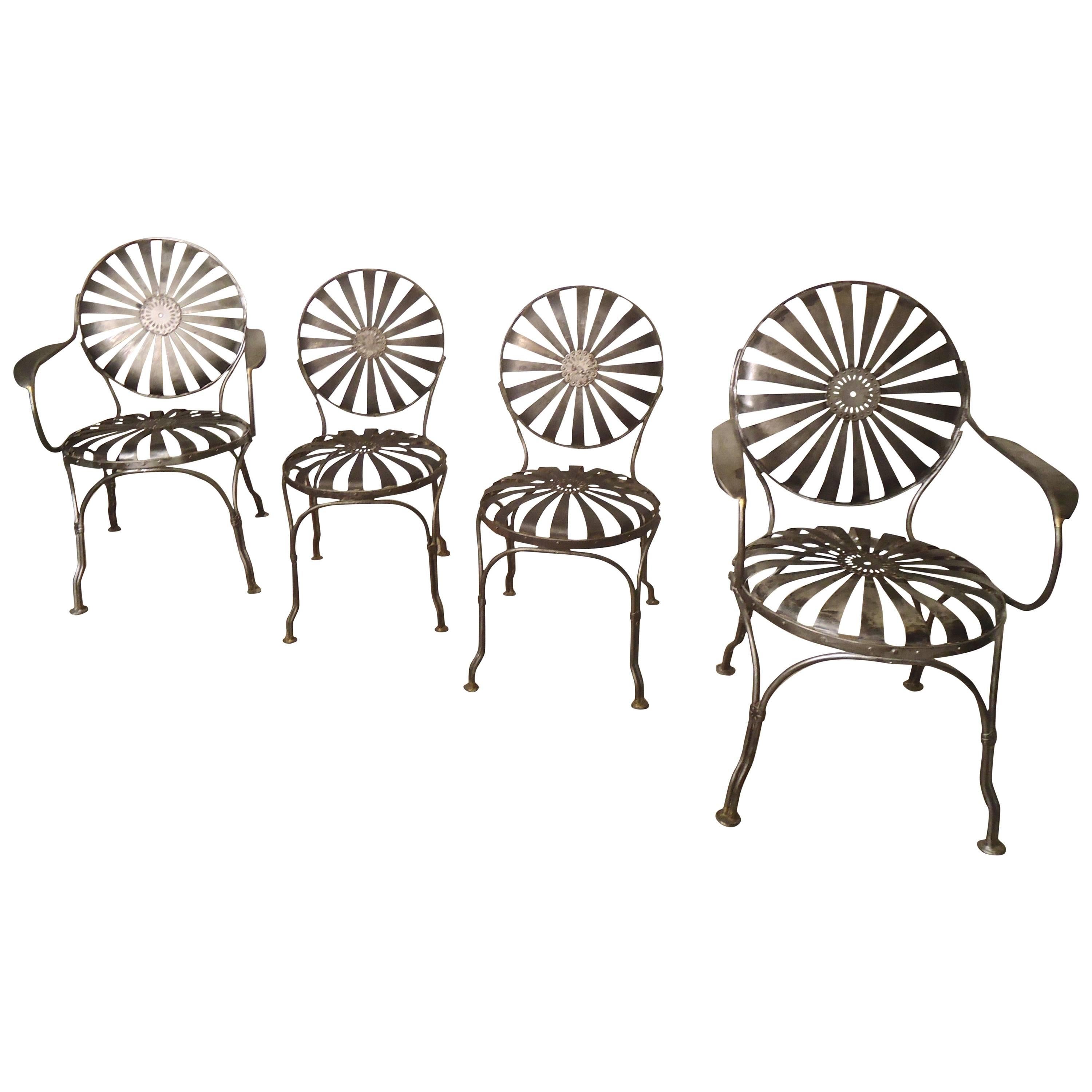 Set of Refinished Francois Carre Chairs