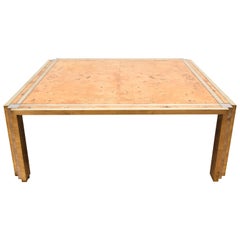 Birds-Eye Maple Veneered Coffee Table In the Manner of Milo Baughman