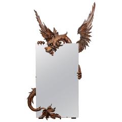 19th Carved Wood Mirror Attributed to Gabriel Viardot