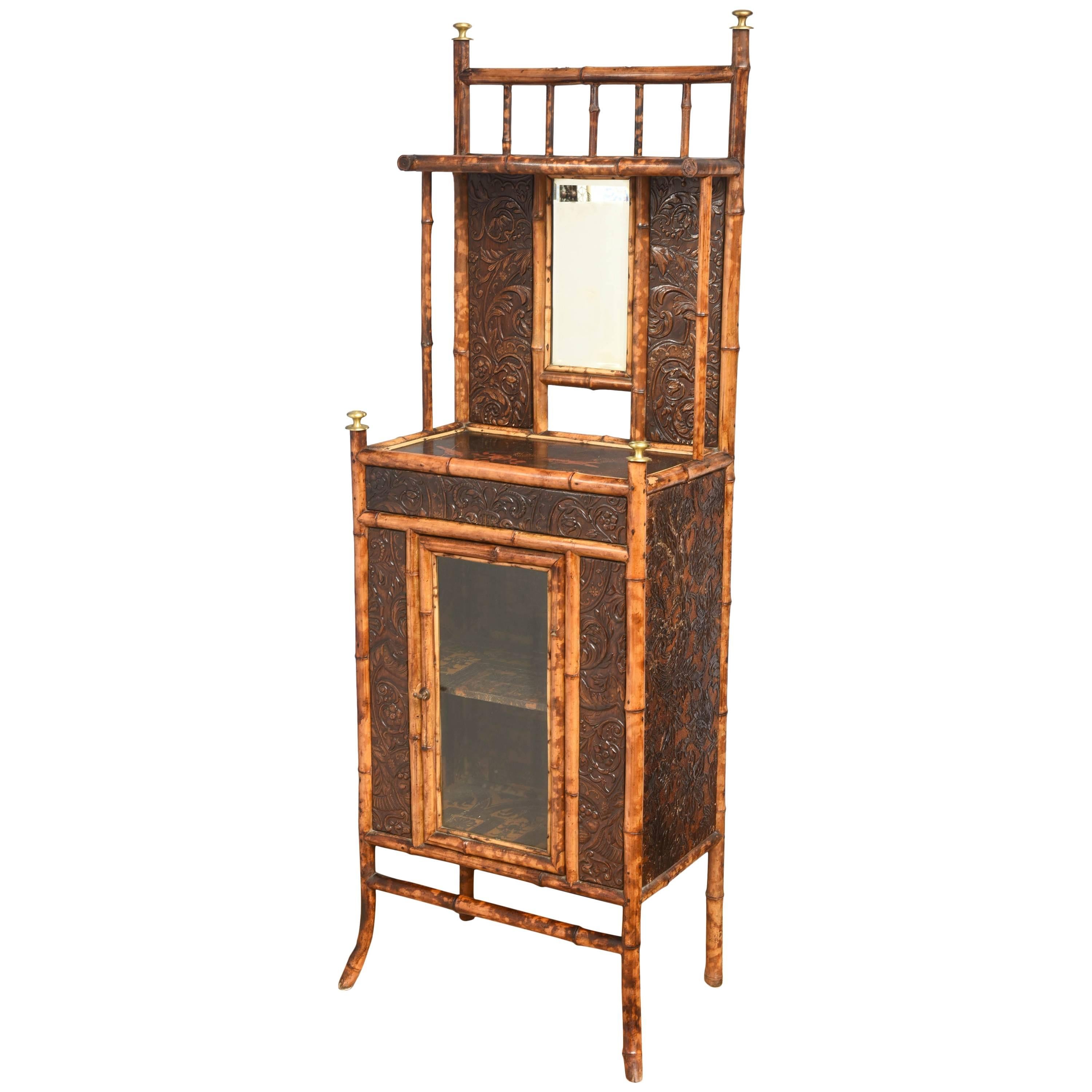 Superb 19th Century English Bamboo Cabinet For Sale