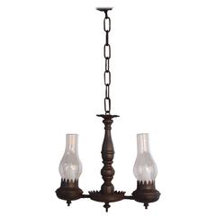 Rancho Monterey Period Two-Light Chandelier