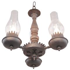 Three-Light Monterey Style Chandelier