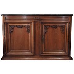 Classic 18th Century French Carved Walnut Buffet Chasse, circa 1750