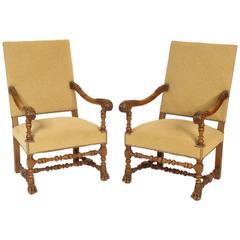 Pair of Baroque Style Armchairs