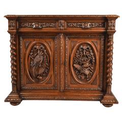 19th Century French Buffet with Carved Plaques