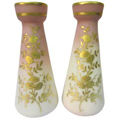 Pair of Harrach Burmese Vases