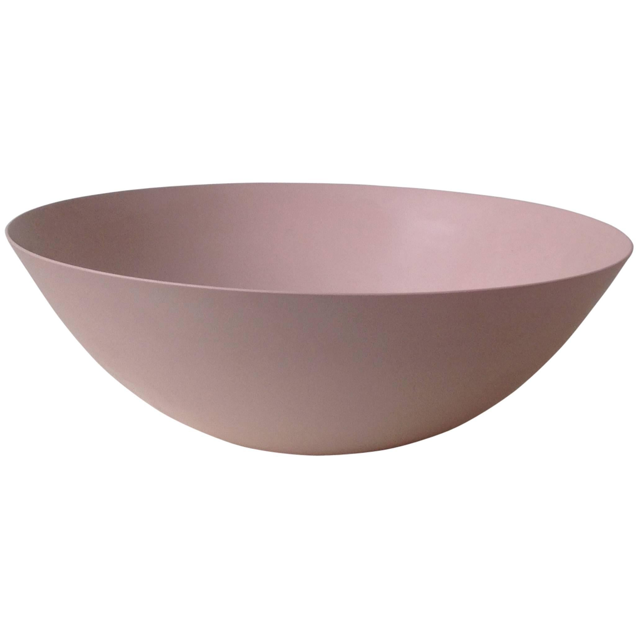 Pink bowl, stoneware, one off by Geert Lap For Sale