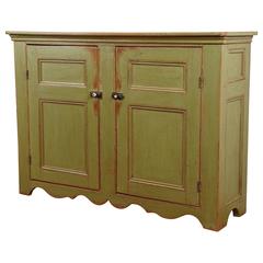 Green Painted Two-Door Buffet