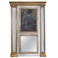 18th Century Louis XVI Style French Trumeau Mirror