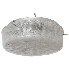 Mid-Century Modern Flush Mount Eisglas Chandelier by Hillebrand 4