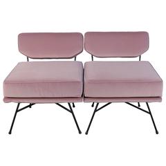 Splendid pair of "Elettra" lounge chairs by BBPR for Arflex