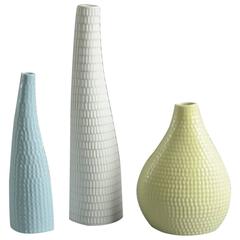 Three "Reptil" Vases by Stig Lindberg for Gustavsberg