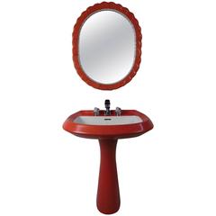 Midcentury Pedestal Sink by Pozzi-Ginori 7