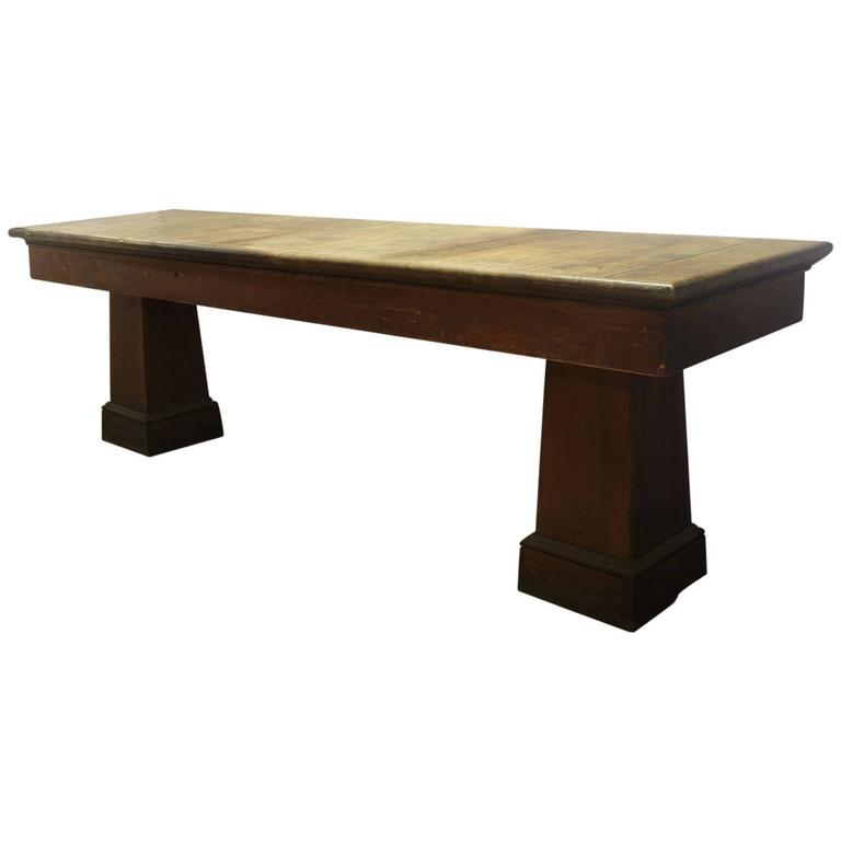 Long Antique American Department Store Display Table at 1stdibs
