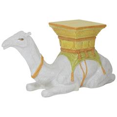 Vintage Camel Terra Cotta Garden Seat