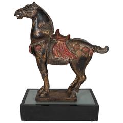 Early 20th Century Chinese Carved Wood 'Tang' Horse