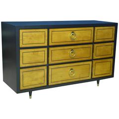 1950s Ebonized Mahogany Robsjohn-Gibbings Style Dresser Credenza