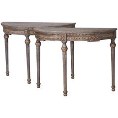 Pair of Painted Gustavian Console Tables, Sweden, circa 1880