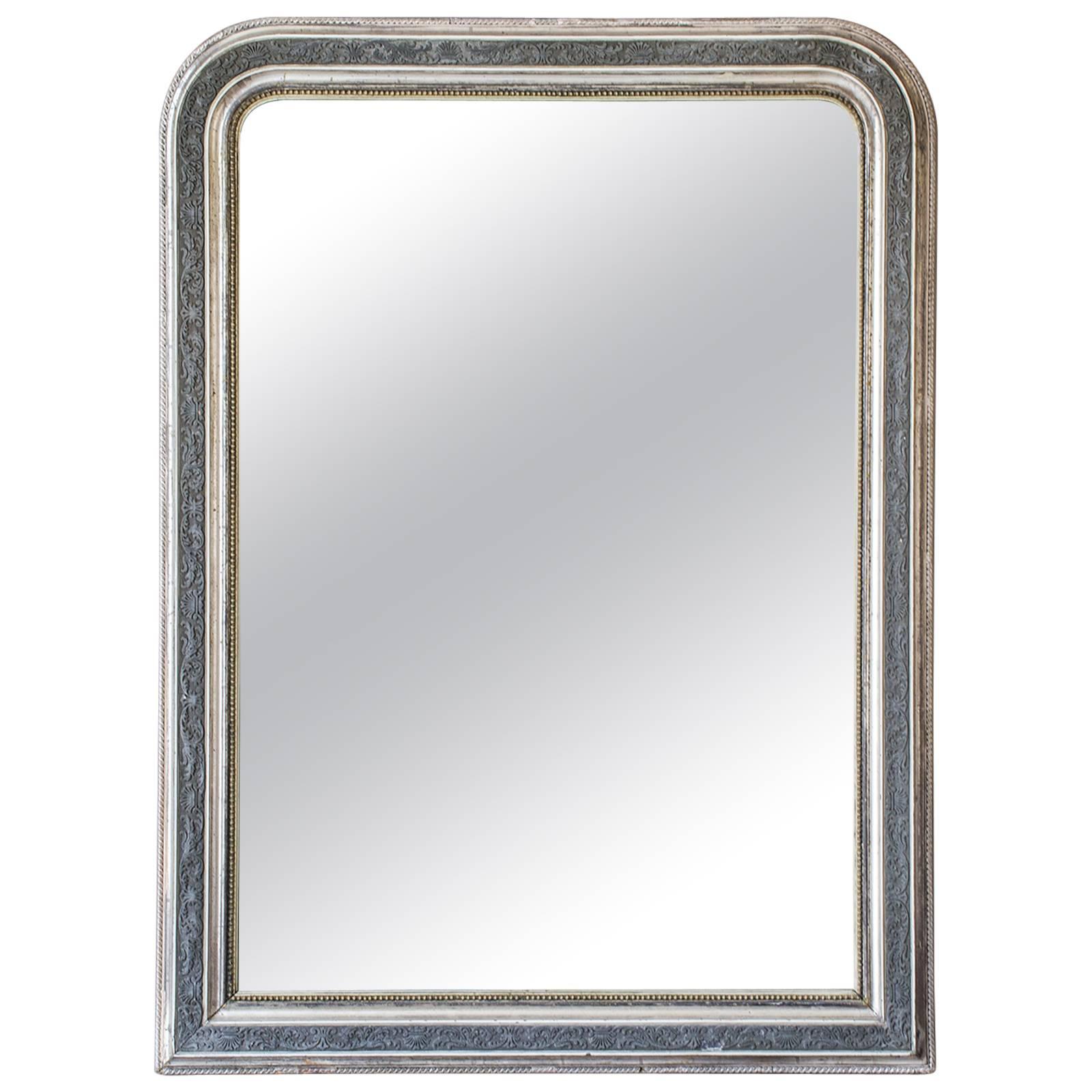 Louis Philippe Silver Mirror, France, circa 1900