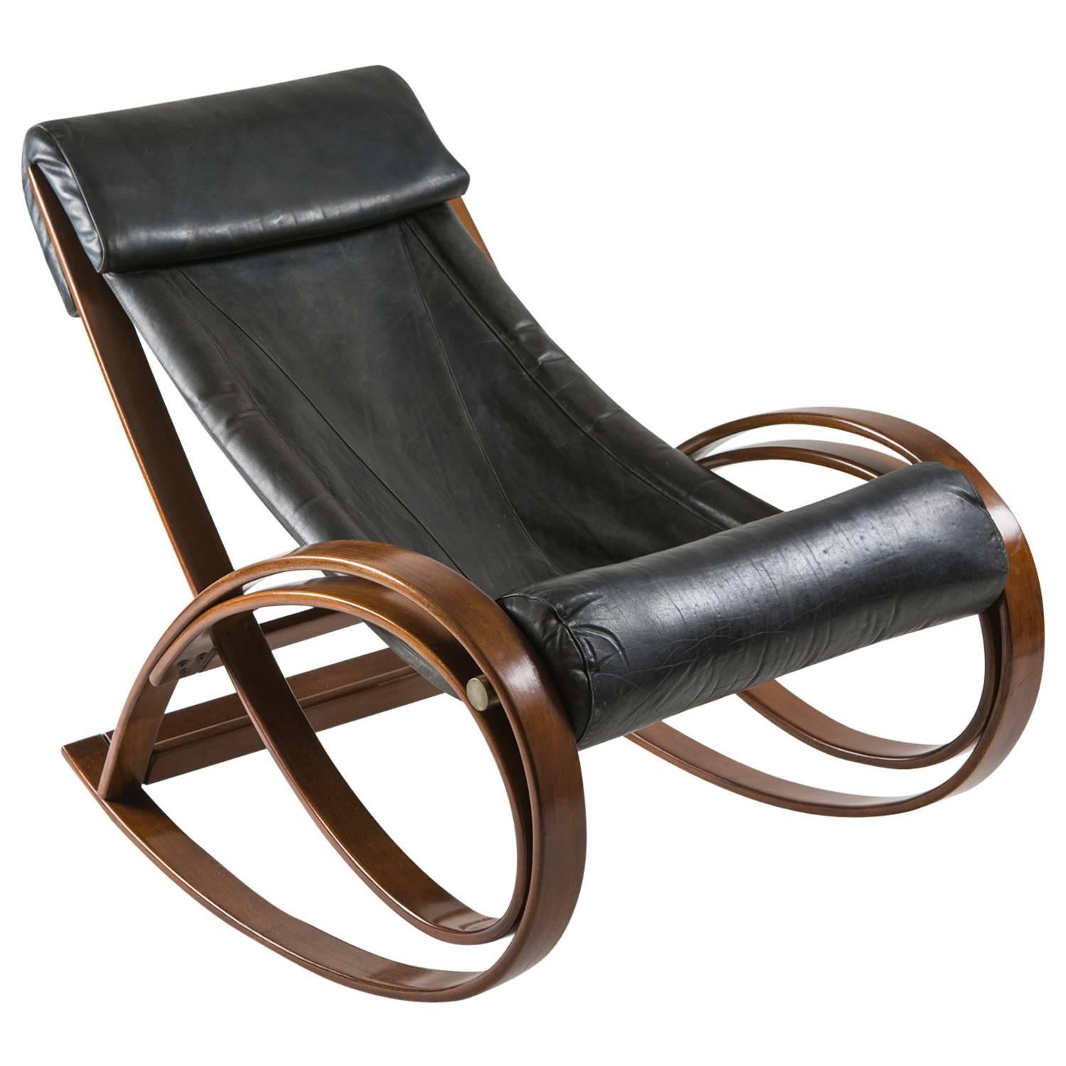 "Sgarsul" Rocking Chair by Gae Aulenti for Poltronova